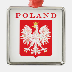 Adorno Metálico Escudo rojo del águila de Polonia