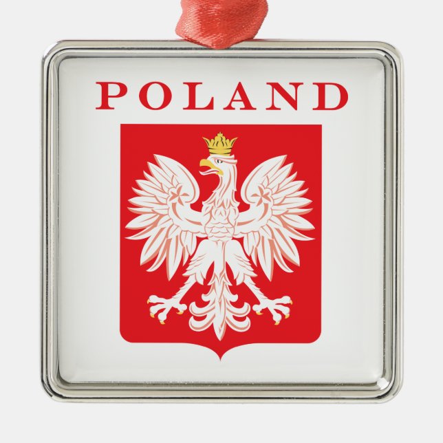 Adorno Metálico Escudo rojo del águila de Polonia (Frente)