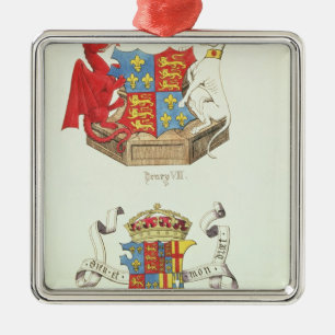 Adorno Metálico Escudos de armas de Henry VII y de Elizabeth de