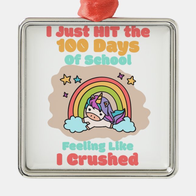 Adorno Metálico Escuela de 100 días, acabo de golpear y aplastar l (Frente)