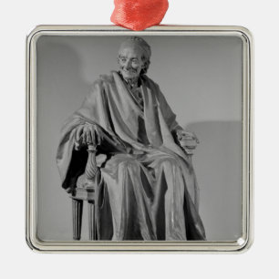 Adorno Metálico Escultura asentada de Voltaire