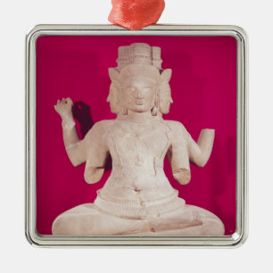 Adorno Metálico Escultura de Brahma con cuatro caras 2