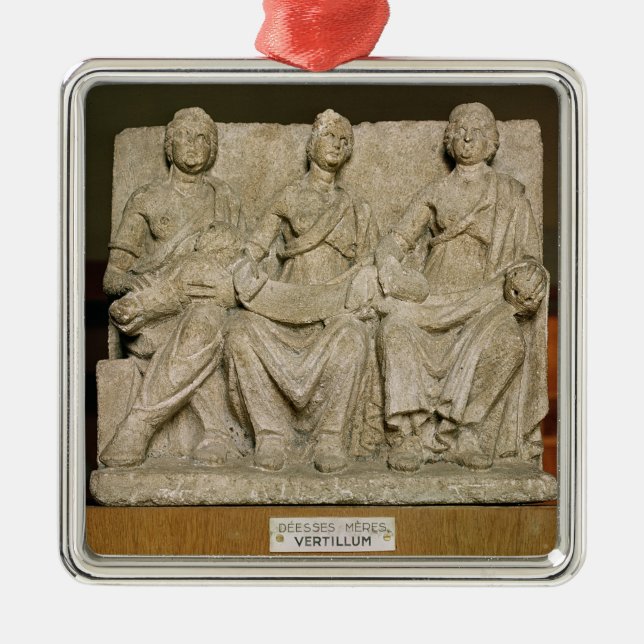 Adorno Metálico Escultura votiva de una deidad triple de la madre (Frente)