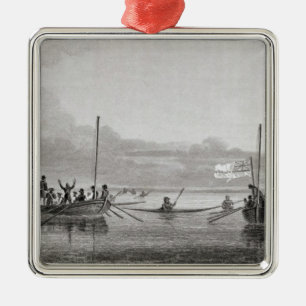 Adorno Metálico Eskimaux que viene hacia los barcos en Shoalwater