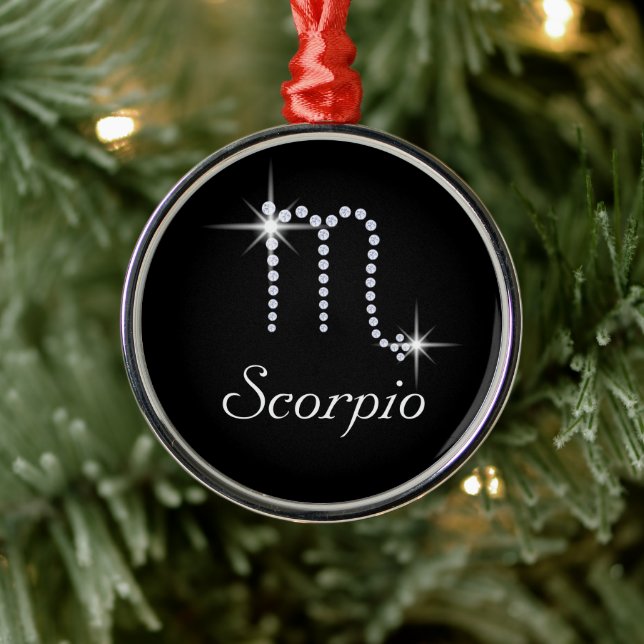 Adorno Metálico Esparkly Diamond Scorpio (Árbol)
