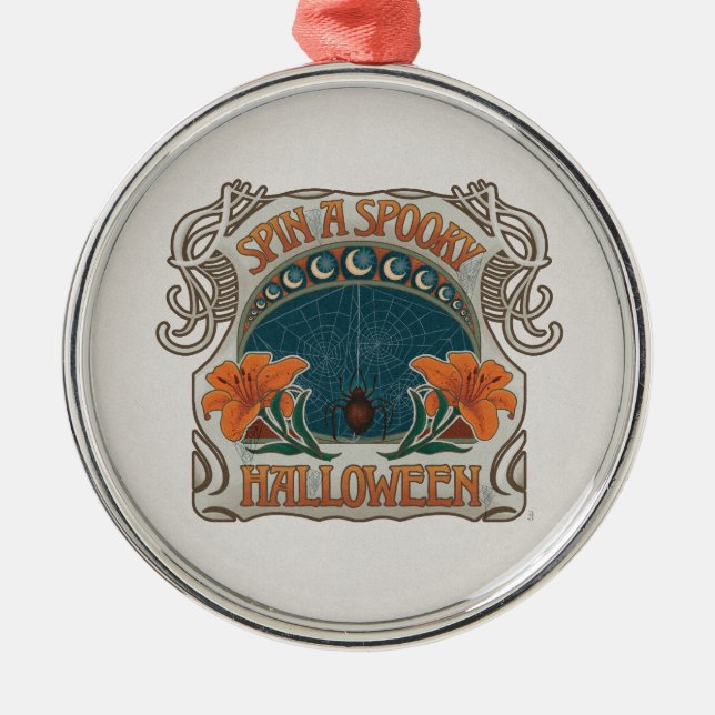 Adorno Metálico Espectacular Halloween estilo gótico victoriano (Frente)