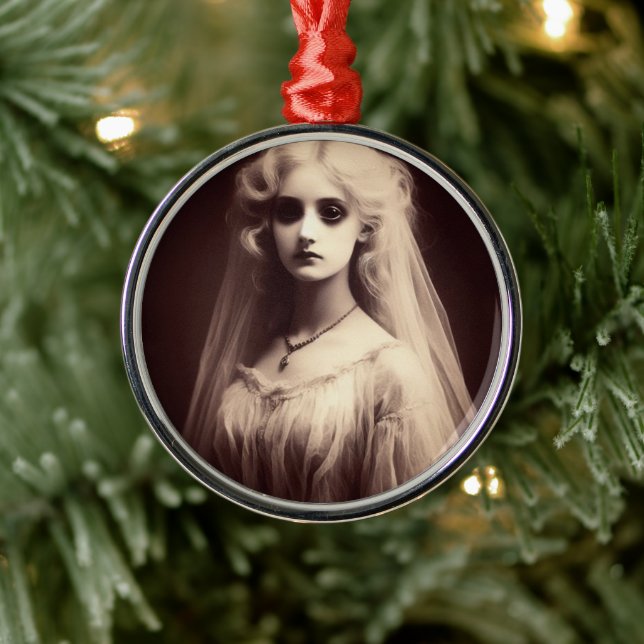Adorno Metálico Espeluznante victoriana Horror Navidades góticos (Árbol)