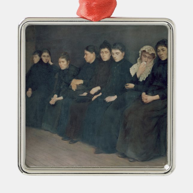 Adorno Metálico Esperando en la clínica, 1888 (Frente)