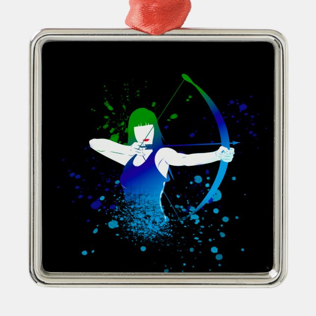 Adorno Metálico Esplash de pintura de Archer femenino (Frente)