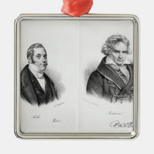 Adorno Metálico Esprit Auber y Ludwig van Beethoven