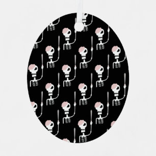 Adorno Metálico Esqueleto de Halloween con espada