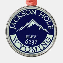 Adorno Metálico Esquí de Jackson Hole Wyoming que camina la