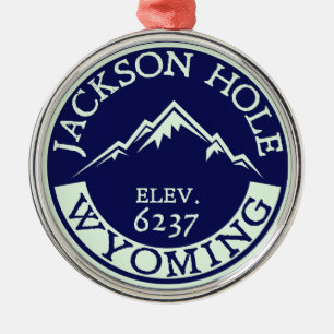 Adorno Metálico Esquí de Jackson Hole Wyoming que camina la