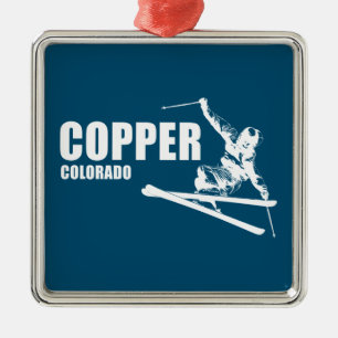Adorno Metálico Esquiador de Copper Mountain Colorado