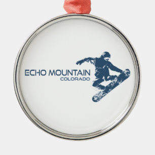 Adorno Metálico Esquiador de Echo Mountain Colorado