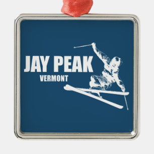 Adorno Metálico Esquiador de Jay Peak Vermont