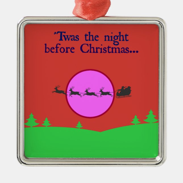 Adorno Metálico Esta fue la noche antes de los Navidades (Frente)