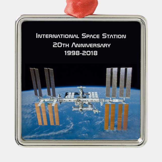 Adorno Metálico Estación Espacial Internacional ISS 20º aniversari (Frente)