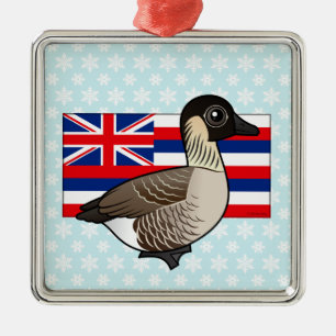 Adorno Metálico Estado Birdorable de Hawaii: Neno
