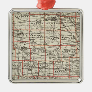 Adorno Metálico Estado de Iowa