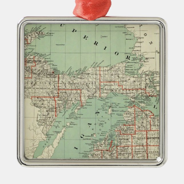 Adorno Metálico Estado de Michigan (Frente)