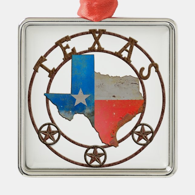Adorno Metálico Estado de Texas: Hierro Forjado (Frente)