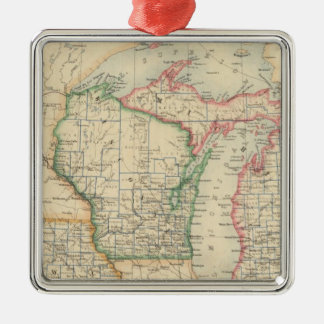 Adorno Metálico Estados de Michigan, de Wisconsin y de Iowa