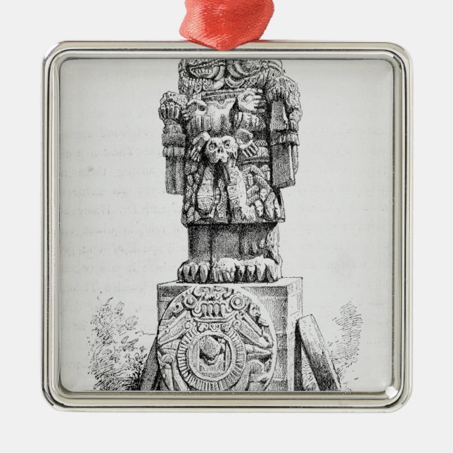 Adorno Metálico Estatua de la diosa Coatlicue (Frente)