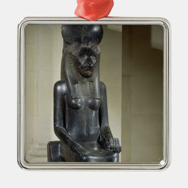 Adorno Metálico Estatua de la diosa león-dirigida Sekhmet, del th (Frente)