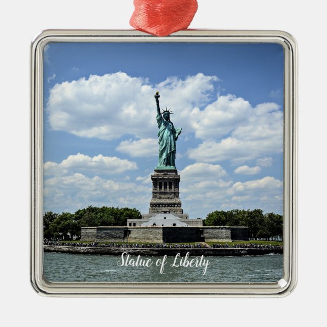 Adorno Metálico Estatua de la Libertad, Isla de la Libertad, (Frente)