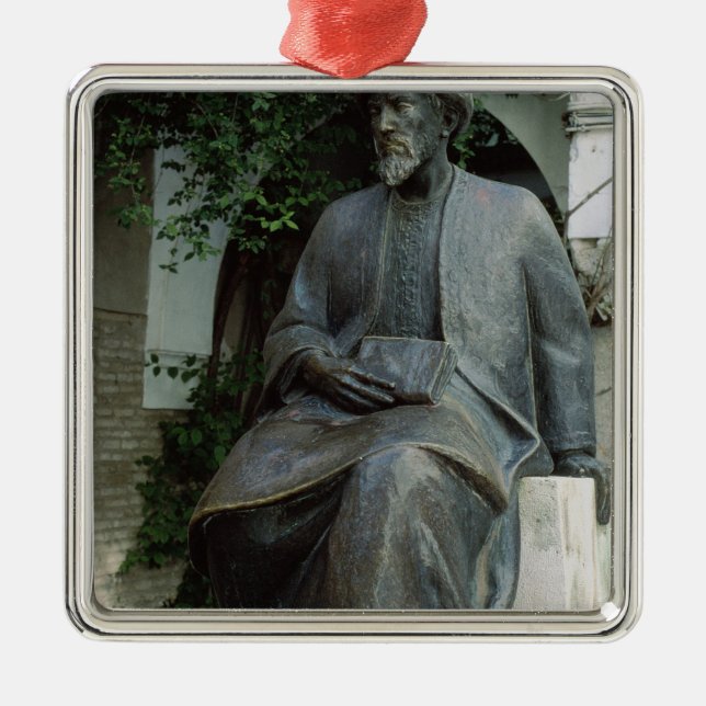 Adorno Metálico Estatua de Moses Maimonides (Frente)