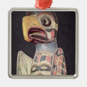 Adorno Metálico Estatua de "Thunderbird" del Haida (madera