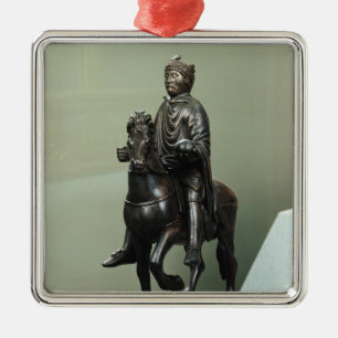 Adorno Metálico Estatua ecuestre de Carlomagno