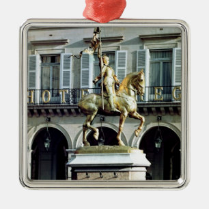Adorno Metálico Estatua ecuestre de Juana de Arco
