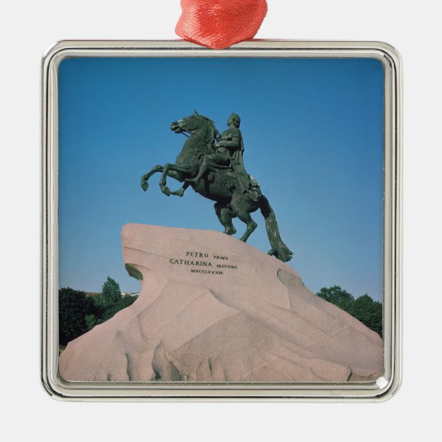 Adorno Metálico Estatua ecuestre de Peter I el grande, 1782 (Frente)