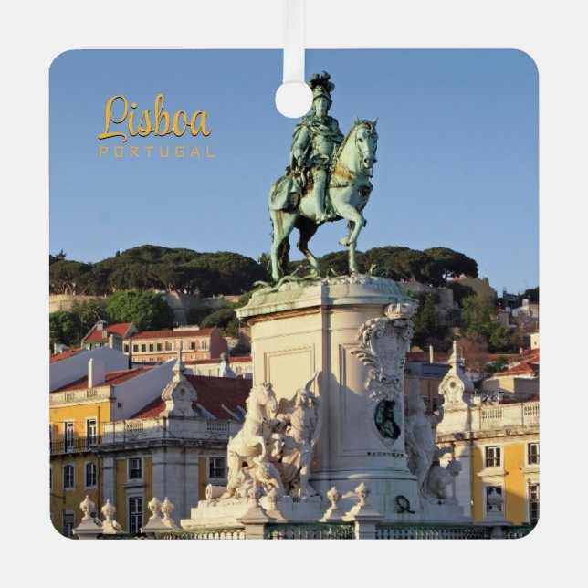 Adorno Metálico Estatua ecuestre del Rey José I, Lisboa (Anverso)