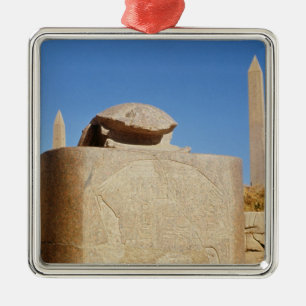 Adorno Metálico Estatua sagrada del escarabajo en el templo de