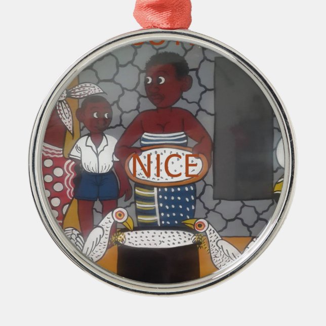 Adorno Metálico Estilo de vida tradicional africano (Frente)