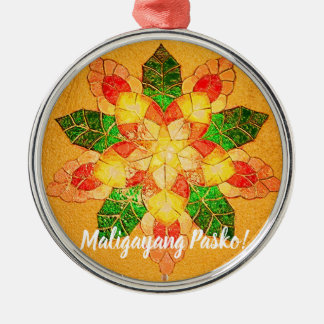 Adorno Metálico Estilo filipino del Parol del oro, Filipinas