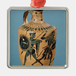 Adorno Metálico Estilo Lekythos del ático