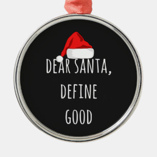 Adorno Metálico Estimado Santa Define buenos Navidades graciosos