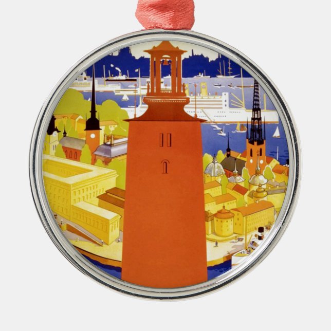 Adorno Metálico Estocolmo vintage Suecia (Frente)