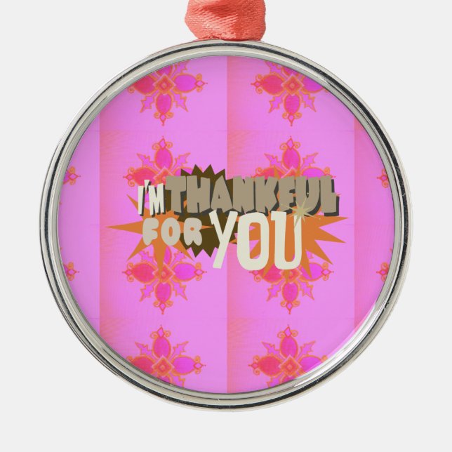 Adorno Metálico Estoy agradecido por ti (Frente)