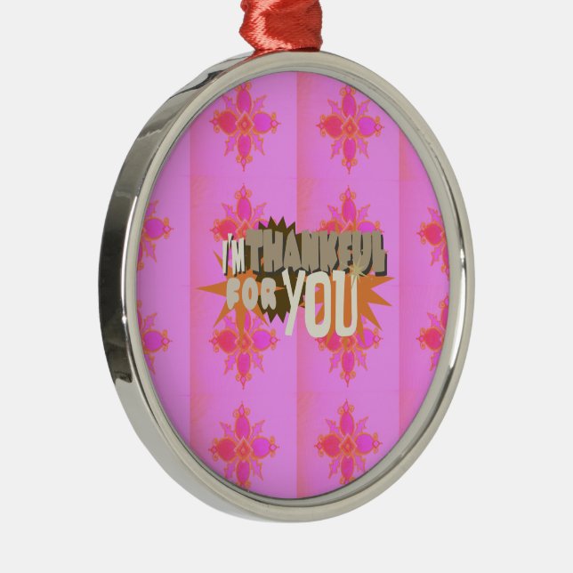 Adorno Metálico Estoy agradecido por ti: Una expresión sentida (Derecha)