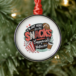 ADORNO METÁLICO ESTOY AQUÍ POR SNACKS COMERCIALES Y MEDIO TIEMPO
