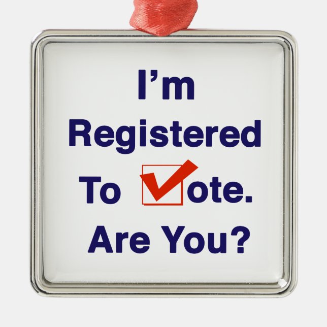 Adorno Metálico Estoy inscrito para votar 2026 (Frente)