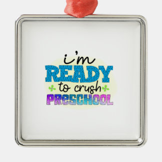 Adorno Metálico Estoy Listo Para Aplastar El Preescolar