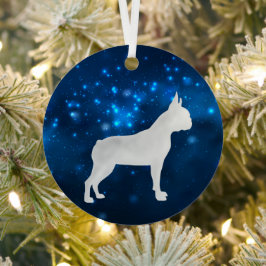 Adorno Metálico Estrella azul ilumina a los Navidades del perro de