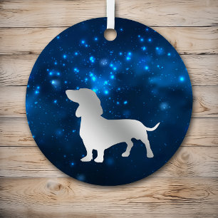 Adorno Metálico Estrella azul ilumina a Navidades de perro de Dach