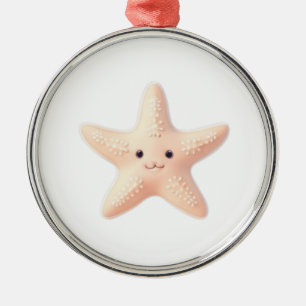 Adorno Metálico Estrella de mar rosa linda